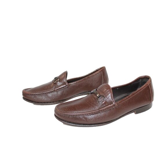 Allen Edmonds VINCI Brown Leather Moc Toe Slip On Horsebit Loafers Mens 10.5 D main image 12